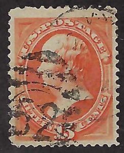 US Scott #189 Used VF Jumbo margin NH