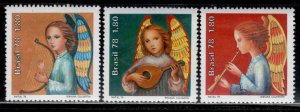 Brazil #1593-95 ~ Cplt Set of 3 ~ Christmas Angels ~ Unused, HMR, PD-Rev  (1978)