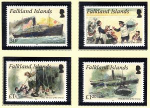 FALKLAND ISLANDS 2012 Maritime Heritage; Scott 1062-65, SG 1226-29; MNH