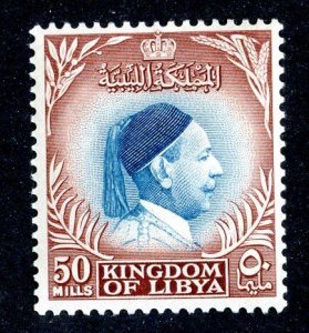 `1952 Libya  Sc #143 mlh cv. $3 ( 2195 WX )