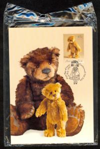 AUSTRALIA 1997 DOLLS AND TEDDY BEARS Set Each on MAXI CARD Sc 1597-1601 FDC