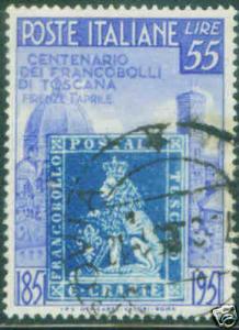 Italy Scott 569 Tuscany stamp centennial  CV$37.50