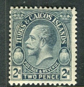 TURKS & CAICOS; 1922-26 early GV issue Mint hinged Shade of 2d. value