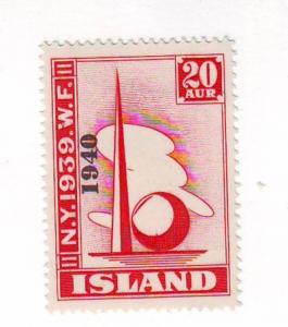 Iceland Sc232 1940 Worlds Fair stamp mint