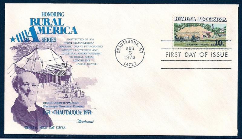 UNITED STATES FDC 10¢ Rural America 1974 Fleetwood