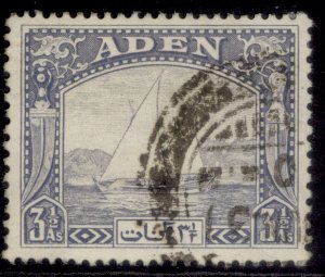 ADEN GVI SG7, 3½a grey-blue, FINE USED.