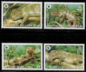 Solomon Is #1035-8 MNH Set - WWF - Prehensile-tailed Skink