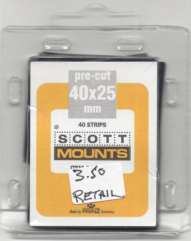 SCOTT MOUNT 901 B, 40 MM X 25 MM, RETAIL $3.50