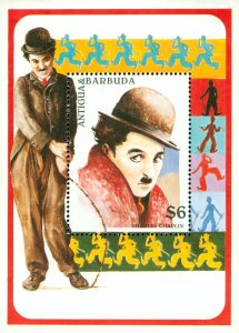 R70-0021 ANTIGUA 2064 MH  SS CHARLES CHAPLIN SCV $5.25 BIN $2.75