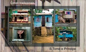 S. TOME & PRINCIPE 2010 - Traditional Houses of Sao Tome & Principe 4v