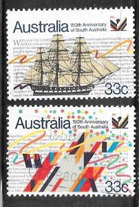 Australia 974-975: 33c 150th Anniversary of Proclamation of South Australia, ...