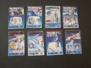 St Vincent 1989 Sc 1163-70 space set MNH