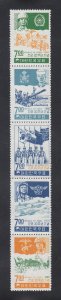 South Korea Scott #614a (Strip of 5) MH