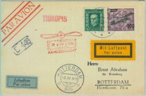 89691 - Czechoslovakia  - Postal History -  First FLIGHT CARD Muller # 45 1929