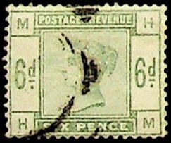 GB 1884 6d SG 194 Used Canellation barely visible QV (002851)