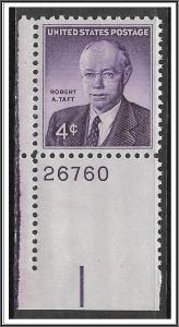 US #1161 Robert Taft Plate # Single MNH