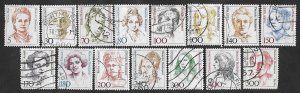 SMI) GERMANY STAMP COLLECTION ONLY FAMOUS WOMEN, USED