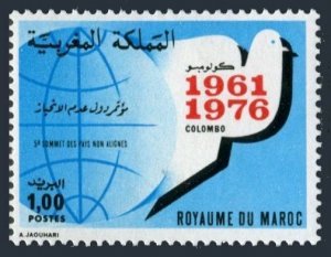 Morocco 388 two stamps,MNH.Mi 857. Summit Meeting of Non-aligned Nations,1976.