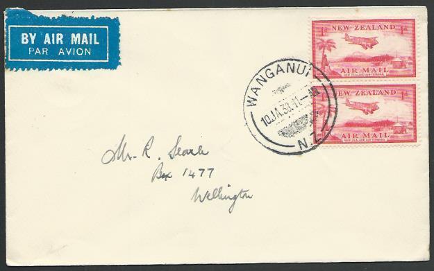 NEW ZEALAND 1937 first flight cover Wanganui - Wellington..................56780