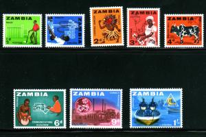 ZAMBIA #4-11   1964  SCENES FROM ZAMBIA  MINT  VF NH  O.G