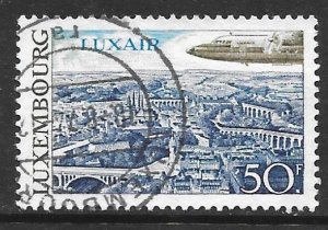 Luxembourg 473: 50f Luxair Fokker Friendship, used, F-VF