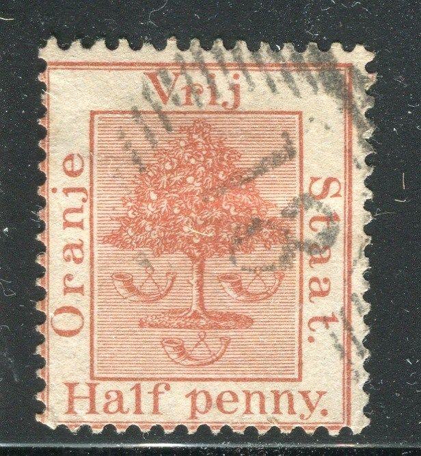 ORANGE FREE STATE;  1883 classic QV issue fine used 1/2d. value