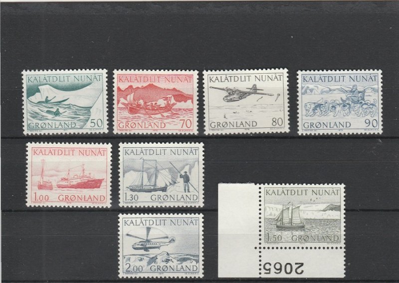 Greenland  Scott#  78-85  MNH  (1971-7)