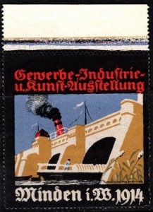 1914 Germany Poster Stamp Trade, Industry And Art Exhibition Minden