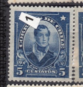 Chile 1920s Early Issue Fine Mint Hinged Shade 5c. NW-12575