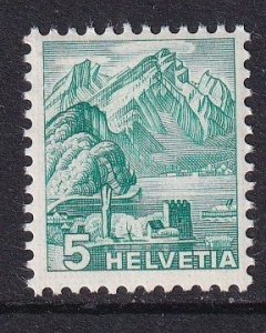 Switzerland   #228d MNH 1936  Mount Pilatus  5c  grilled gum
