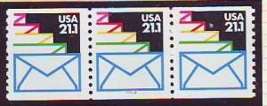 US #2150 PNC strip of 3 stamps MNH