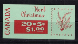 Canada #BK72d (1968 Christmas booklet Winnipeg Tagged) tab right VFMNH CV $10.00