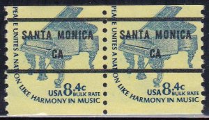 Precancel - Santa Monica, CA PSS 1615C-81 MNH Coil Pair