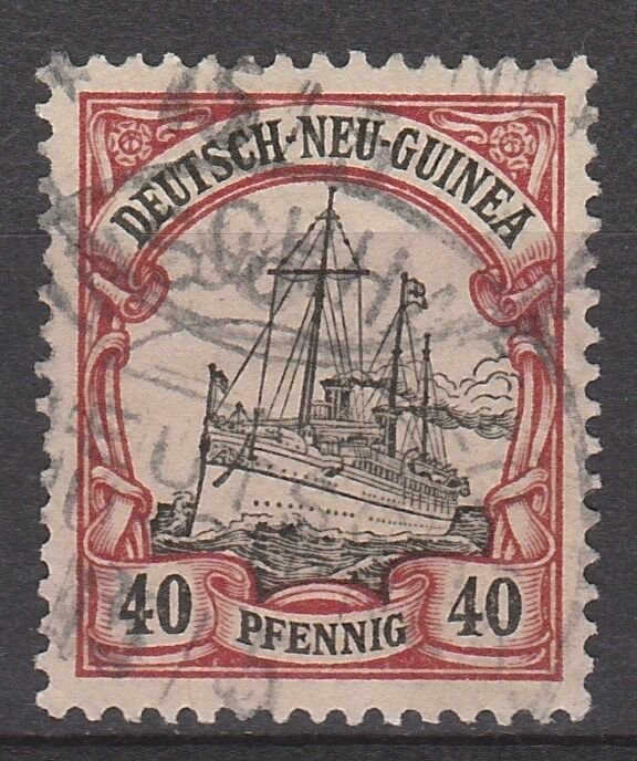GERMAN NEW GUINEA 1901 YACHT 40PF USED