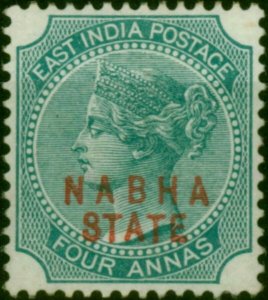 Nabha 1885 4a Blue-Green SG12 Fine & Fresh LMM