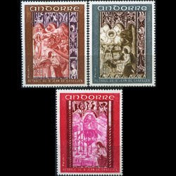 ANDORRA FR. 1969 - Scott# 192-4 The Revelation Set of 3 NH