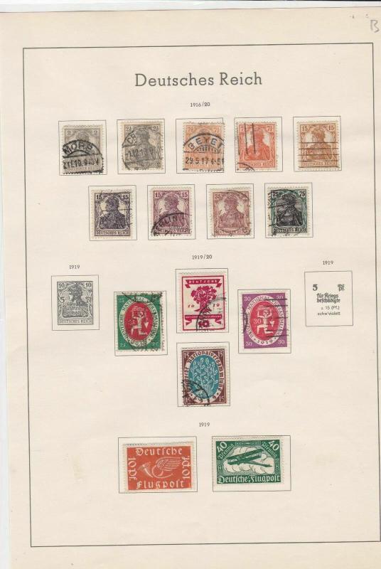 germany 1916/20 stamps page ref 17692