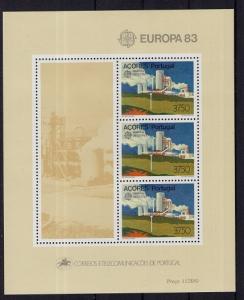 Portugal Azores  #336a  MNH 1983  Europa sheet geothermal power station