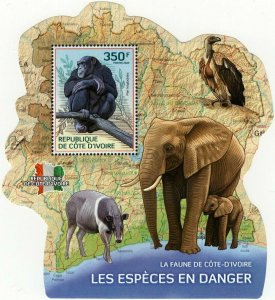 Endangered Species Pan Troglodytes Souvenir Sheet MNH #1620