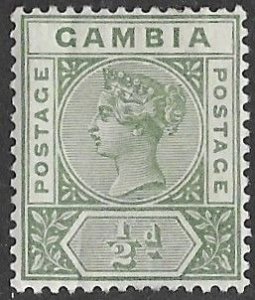 Gambia # 20  Victoria  1/2d,  1898   (1)  Unused