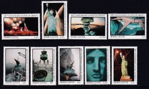 Sierra Leone 823-831 Statue of Liberty MNH VF