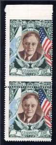 Roosevelt Lire 5 P.A. no. 63 varieties not catalogued MNH