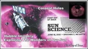 21-187, 2021, Sun Science, First Day Cover, Pictorial Postmark, Coronal Holes,
