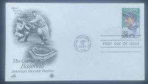 Scott 2417  FDC  Lou Gehrig, Baseball Player  Artcraft Cachet