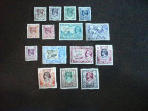 Stamps - Burma - Scott# 70-84 - Mint Hinged Set of 15 Stamps