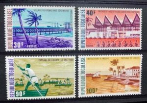 (1997) TOGO 1974 : Sc# 871-872 + C220-C221 KPEME VILLAGE WHARF BOATS - MNH VF