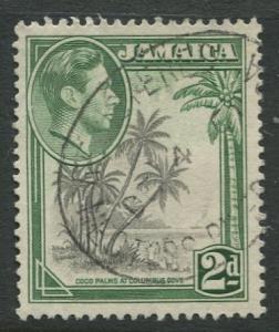 Jamaica -Scott 119 - KGVI Definitive -1938 - Used - Single 2p Stamp