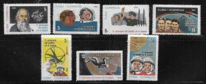 Cuba 1090-1096 5th Anniversary of 1st Man in Space set MNH