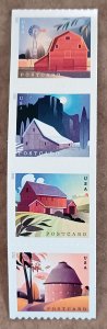 United States #5553a (36c) Barns Postcard Rate MNH coil strip of 4 (2021)