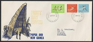 PAPUA NEW GUINEA 1962 CW Games - long FDC...................................H770